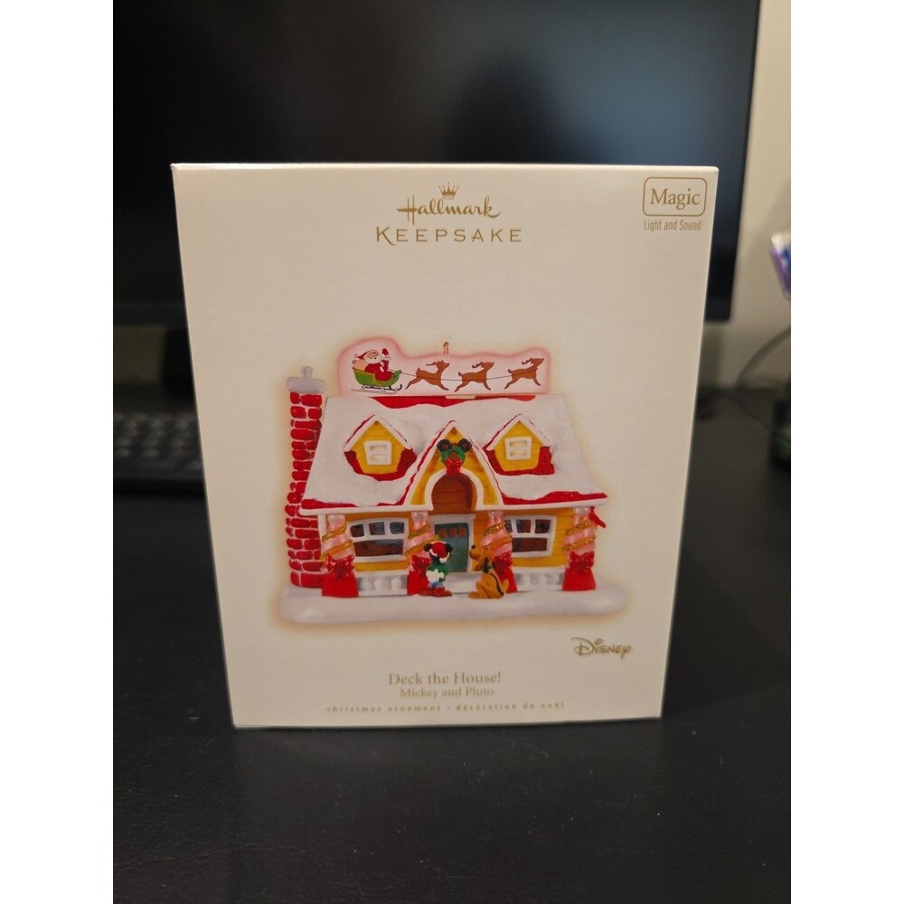2008 Disney Hallmark Keepsake Ornament Deck The House Magic Light & Sound Mickey